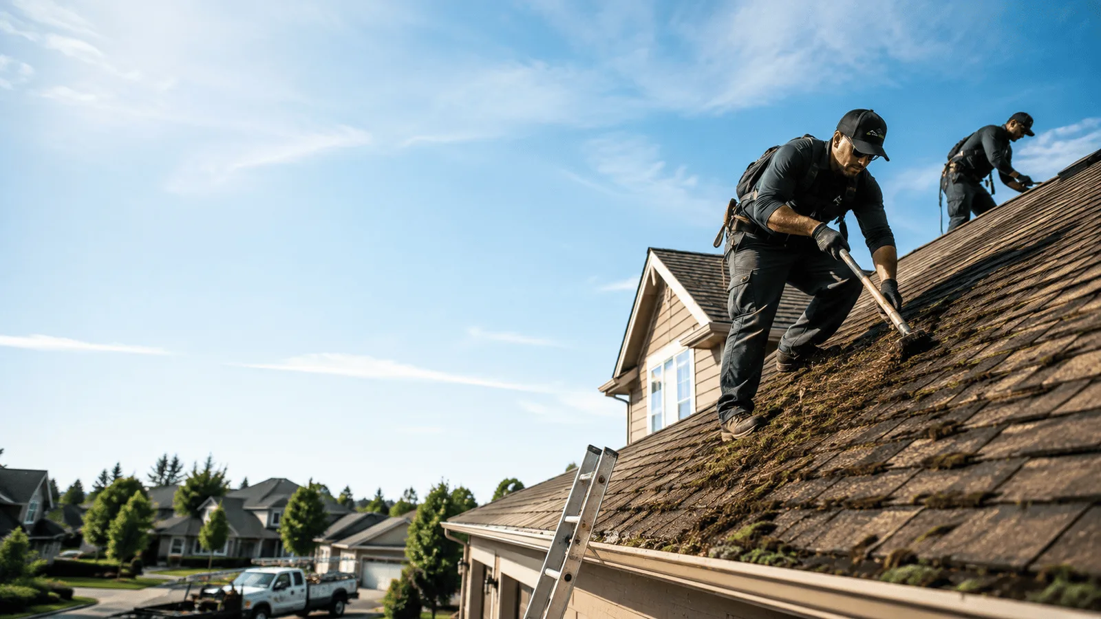 Roof Moss Removal in Holly, MI near me
